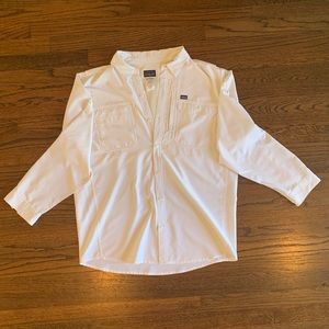 Men’s White Long Sleeve Fishing Patagonia